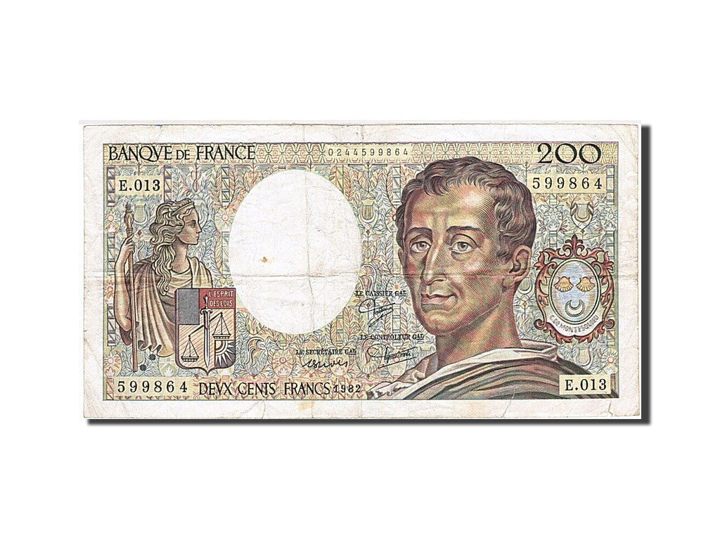 Banknote, France, 200 Francs, 1981, 1982, VF(20-25), Fayette:70.2, KM:155a