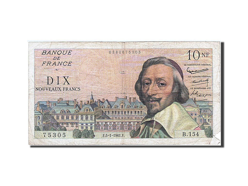 France, 10 Nouveaux Francs, 1959, KM:142a, 1961-01-05, TB, Fayette:57.13