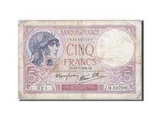Francia, 5 Francs, 1917, KM:83, 1939-07-27, MB+, Fayette:4.3