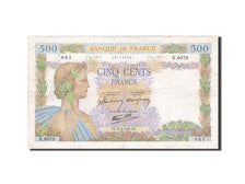 Frankreich, 500 Francs, 1939, KM:95b, 1942-06-20, VF(20-25), Fayette:32.35