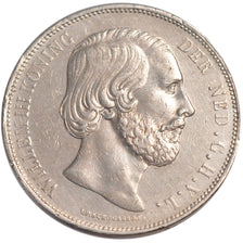 NETHERLANDS, 2-1/2 Gulden, 1872, KM #82, AU(50-53), Silver, 38, 24.86