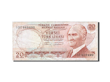 Biljet, Turkije, 20 Lira, 1966-1969, 1966-06-15, KM:181b, TB