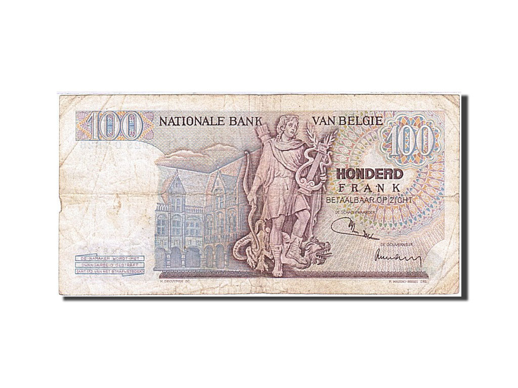 Banconote, Belgio, 100 Francs, 1961-1971, KM:134b, 1972-06-20, MB