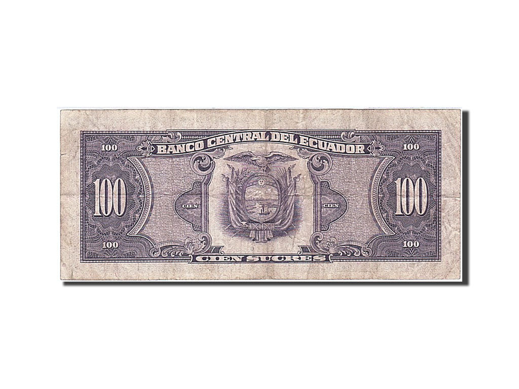 Ecuador, 100 Sucres, 1984-1988, 1986-04-29, KM:123, VF(20-25)