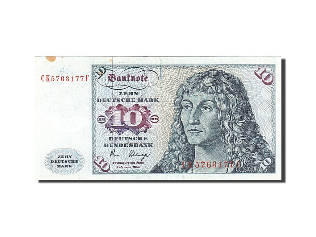 Banknote, GERMANY - FEDERAL REPUBLIC, 10 Deutsche Mark, 1970-1980, 1980-01-02
