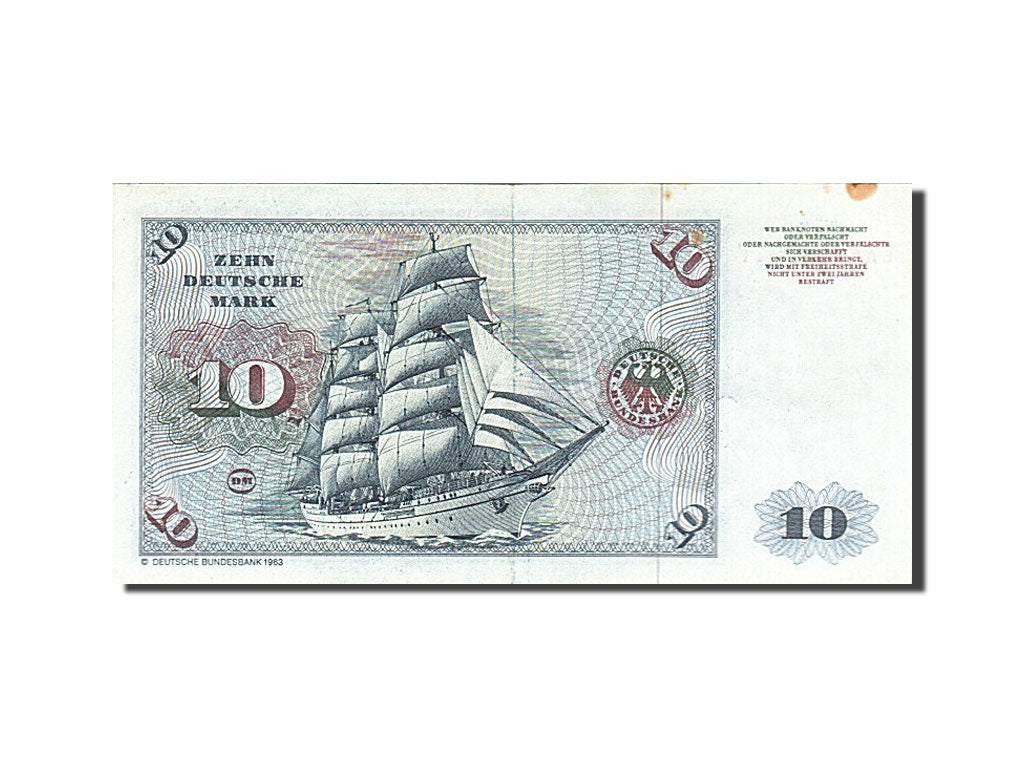 Banknote, GERMANY - FEDERAL REPUBLIC, 10 Deutsche Mark, 1970-1980, 1980-01-02
