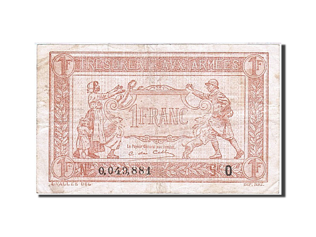 Banknote, France, 1 Franc, 1919, 1919, AU(50-53), KM:M5