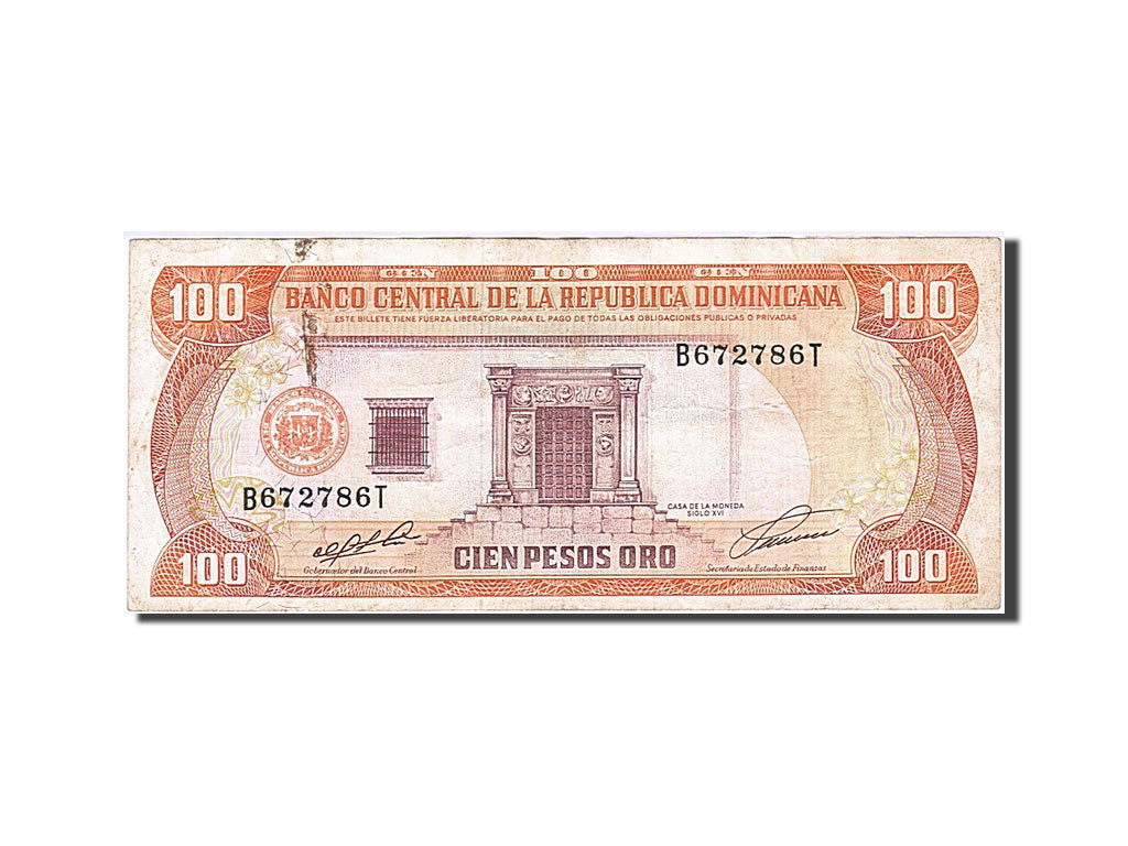 Banknote, Dominican Republic, 100 Pesos Oro, 1991, 1991, KM:136a, VF(30-35)