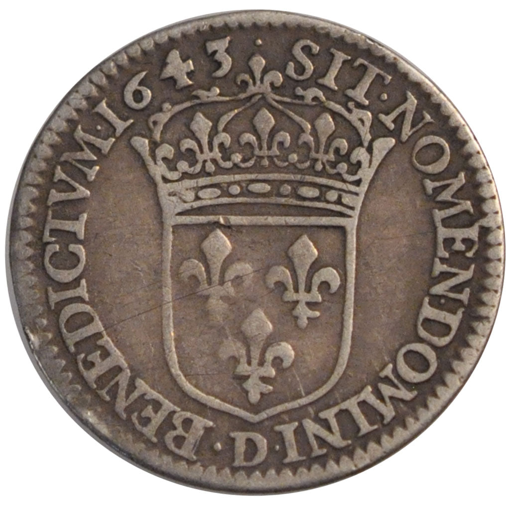 FRANCE, 1/12 Écu, 2e poinçon de Warin, buste drapé et cuirassé, 1/12 ECU, 10 Sol