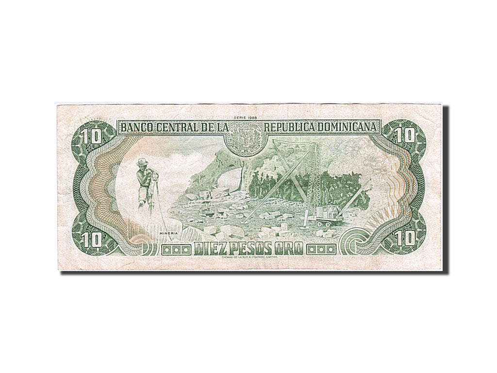 Dominican Republic, 10 Pesos Oro, 1990, KM:132, AU(50-53)