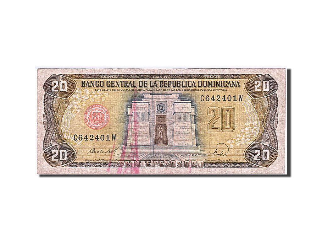 Dominican Republic, 20 Pesos Oro, 1992, 1977-1980, KM:120c, VF(20-25)