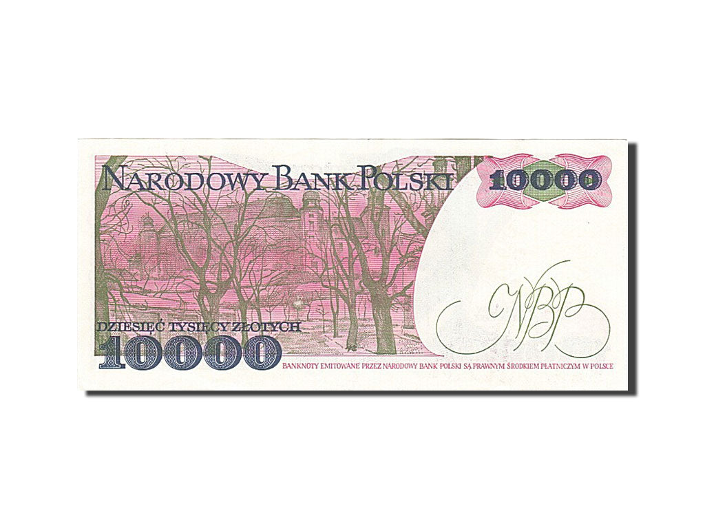 Poland, 10,000 Zlotych, 1987-1990, 1988-12-01, KM:151b, EF(40-45)