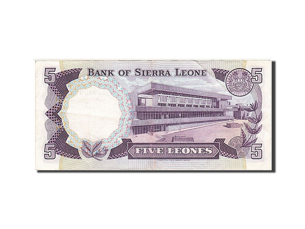 Sierra Leone, 5 Leones, 1974-1980, KM:7g, 1985-08-04, AU(50-53)