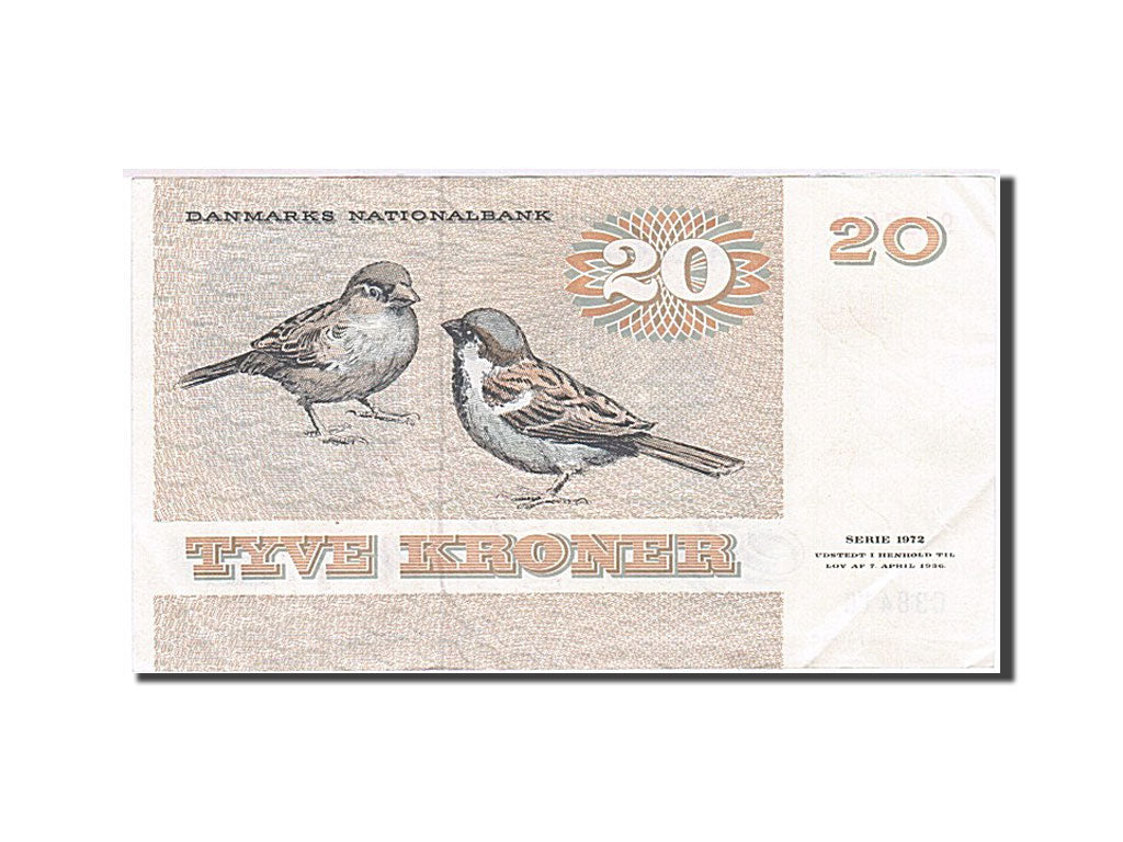 Denmark, 20 Kroner, 1979-1988, 1984, KM:49d, AU(50-53)
