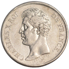 FRANCE, Charles X, 5 Francs, 1826, Marseille, KM #720.10, EF(40-45), Silver,...