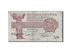 Spanien, 1 Peseta, 1937-1938, KM:94, 1937, VF(30-35)