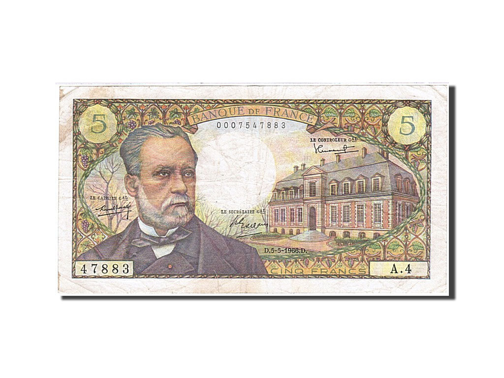 Billete, Francia, 5 Francs, 1966, 1966-05-05, BC+, Fayette:61.1, KM:146a