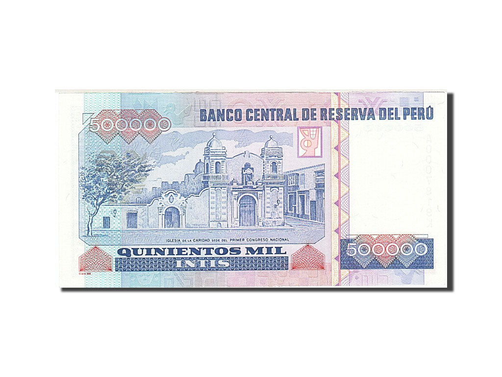 Peru, 500,000 Intis, 1985-1991, 1989-12-21, KM:147, UNC(63)