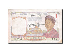 FRENCH INDO-CHINA, 1 Piastre, 1932-1939, 1936, KM:54b, AU(55-58)