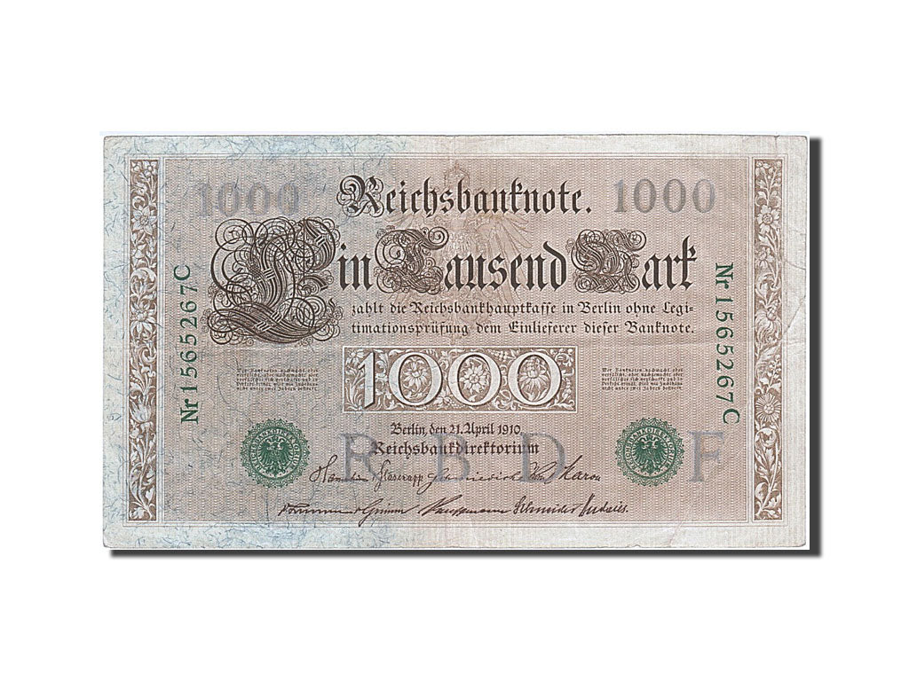 Germany, 1000 Mark, 1910, KM:45b, 1910-04-21, EF(40-45)