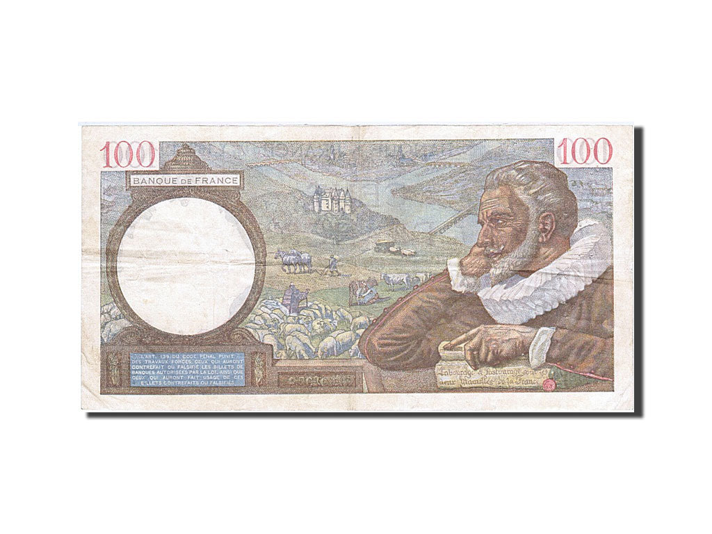 Frankreich, 100 Francs, 1939, KM:94, 1940-12-05, AU(50-53), Fayette:26.42