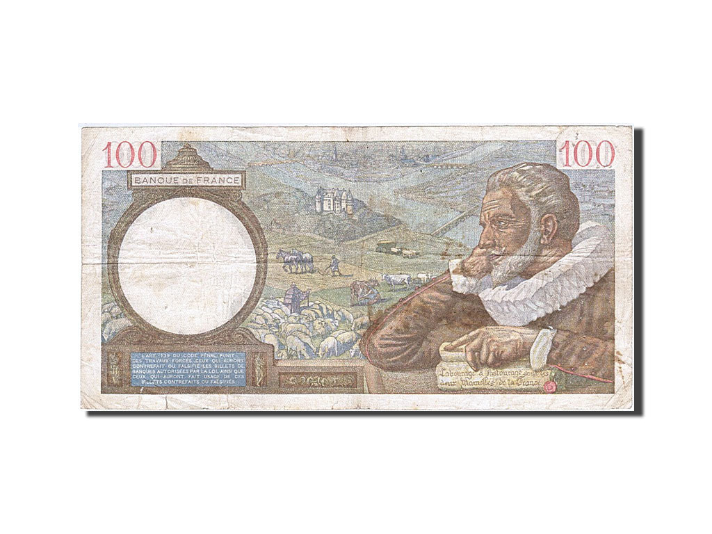 Biljet, Frankrijk, 100 Francs, 1939, 1940-11-07, TB, Fayette:26.33, KM:94