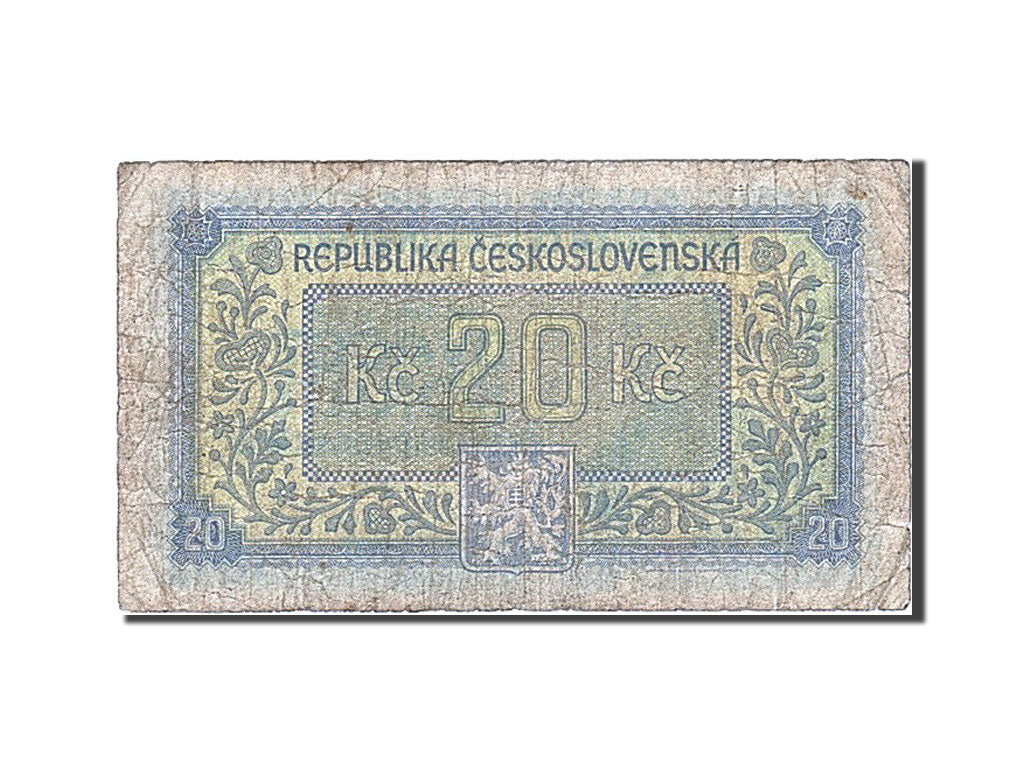 Banknote, Czechoslovakia, 20 Korun, 1945-1946, Undated (1945), KM:61a, VF(20-25)