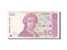Billet, Croatie, 500 Dinara, 1991-1993, 1991-10-08, KM:21a, TTB