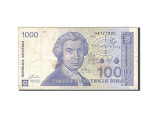 Geldschein, Kroatien, 1000 Dinara, 1991-1993, 1991-10-08, KM:22a, S