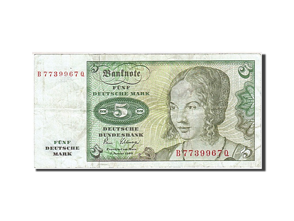 République fédérale allemande, 20 Deutsche Mark, 1980, KM:32d, 1980-01-02,...