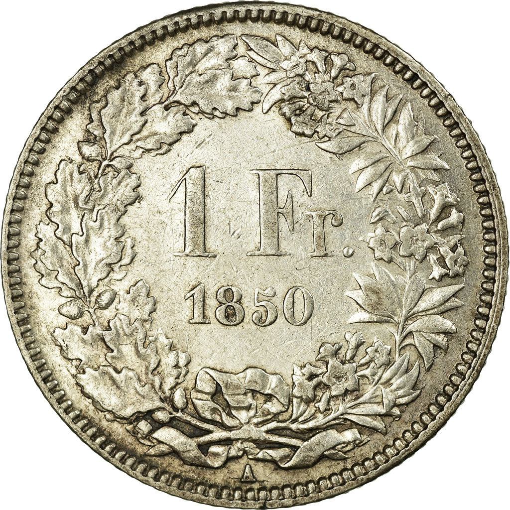 Monnaie, Suisse, Franc, 1850, Paris, SUP, Argent, KM:9