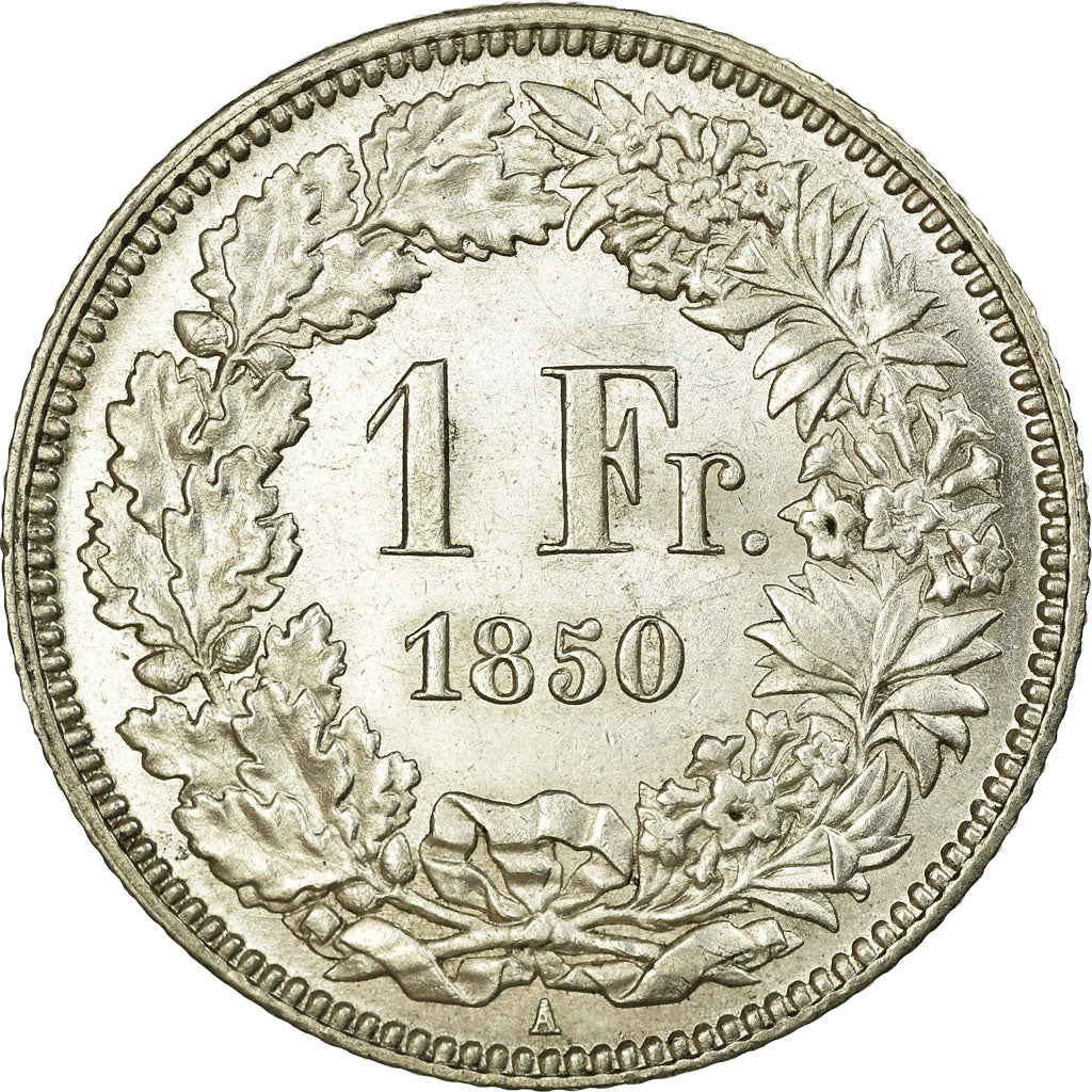 Moneta, Svizzera, Franc, 1850, Paris, SPL, Argento, KM:9