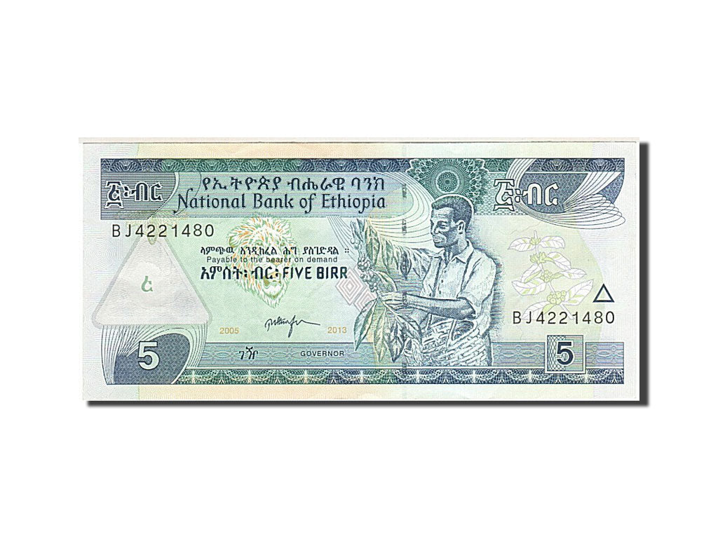 Banknote, Ethiopia, 5 Birr, 1989, 2013, EF(40-45)