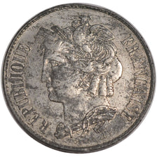 FRANCE, 5 Francs, 1848, AU(50-53), Tin, Gadoury #691, 17.82