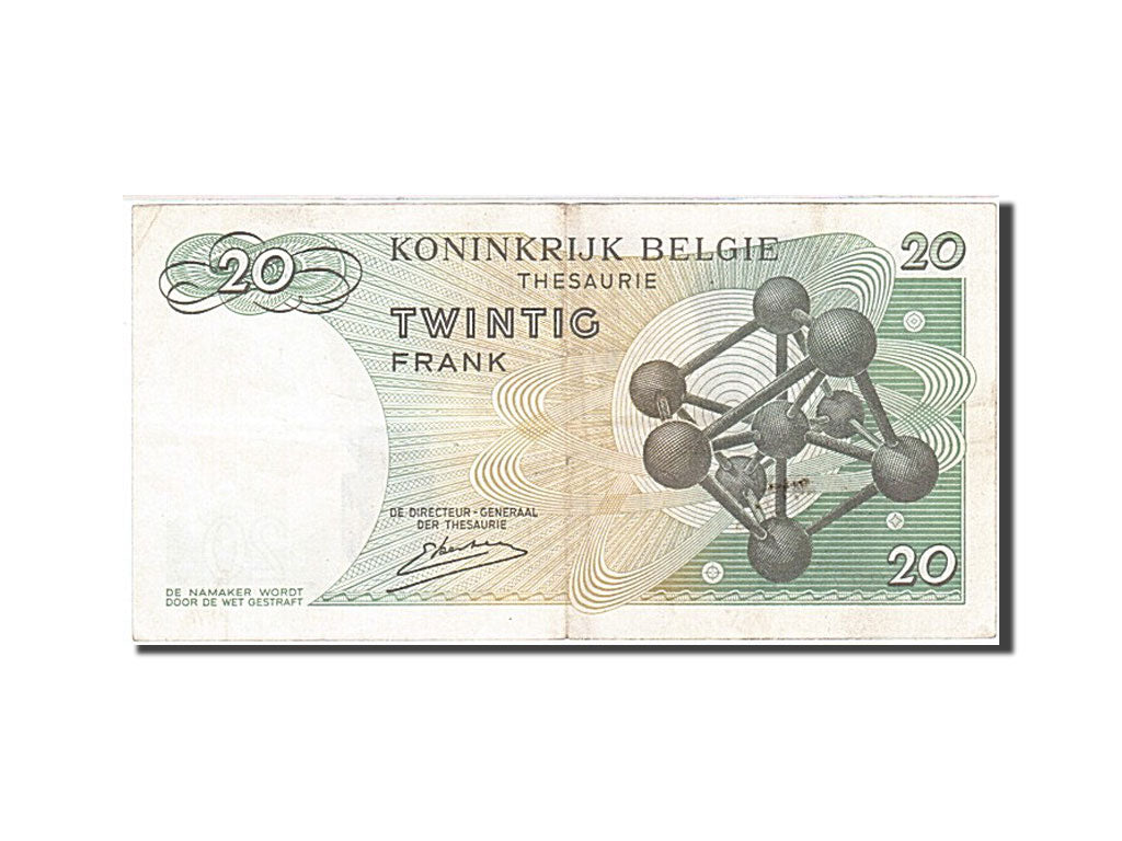 Billet, Belgique, 20 Francs, 1964-1966, 1964-06-15, KM:138, TTB+