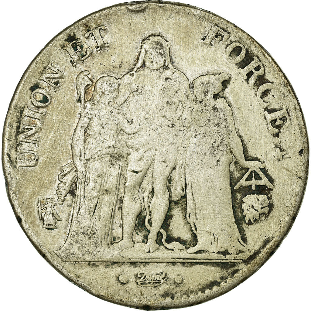 Münze, Frankreich, Union et Force, 5 Francs, 1800, Bayonne, S, Silber