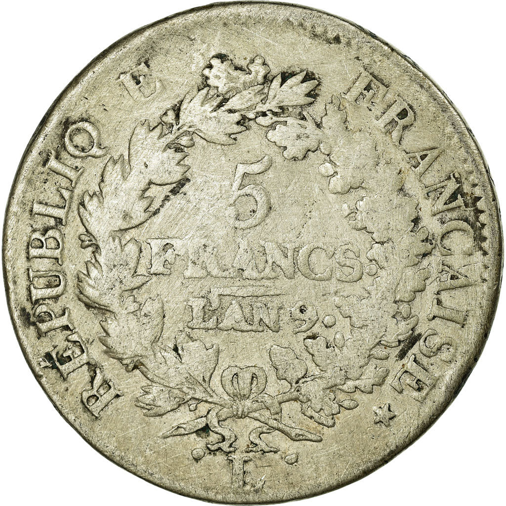 Münze, Frankreich, Union et Force, 5 Francs, 1800, Bayonne, S, Silber