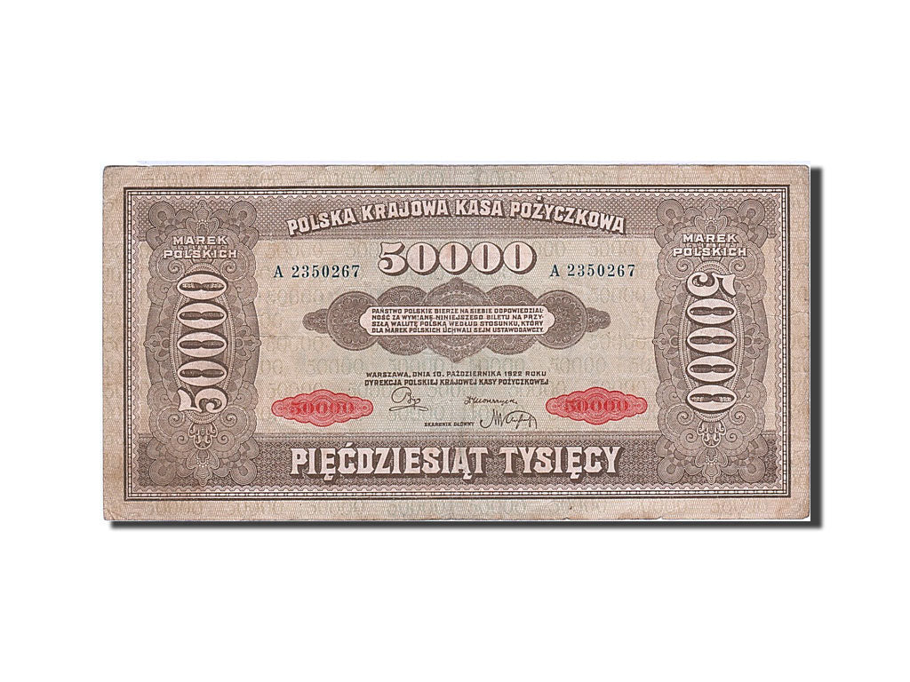Billet, Pologne, 50,000 Marek, 1922-1923, 1922-10-10, KM:33, TB