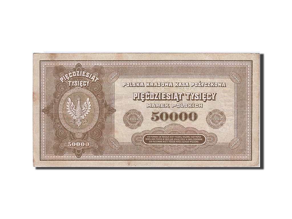 Banknote, Poland, 50,000 Marek, 1922-1923, 1922-10-10, KM:33, VF(30-35)
