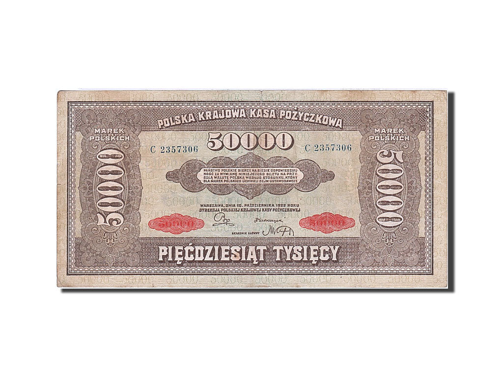 Banknote, Poland, 50,000 Marek, 1922-1923, 1922-10-10, KM:33, EF(40-45)