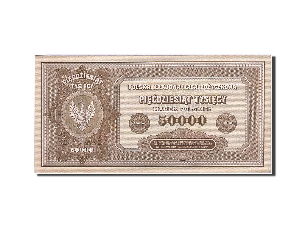 Poland, 50,000 Marek, 1922-1923, KM:33, 1922-10-10, UNC(60-62)