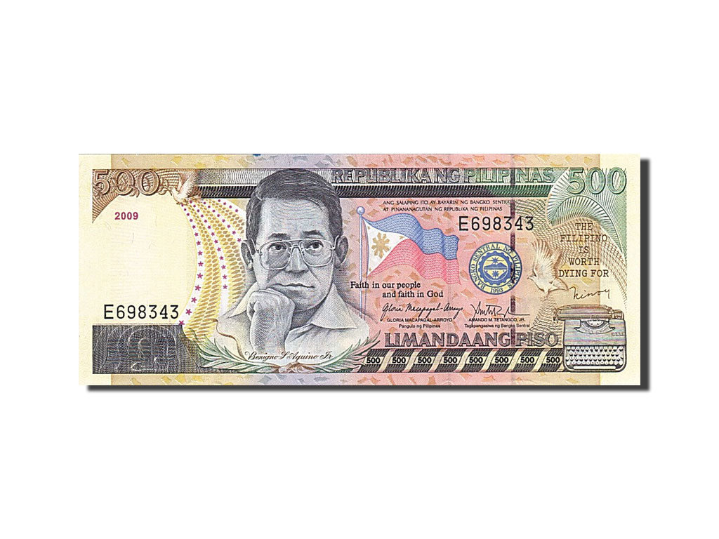 Geldschein, Philippinen, 500 Piso, 2009, 2009, KM:204, UNZ-