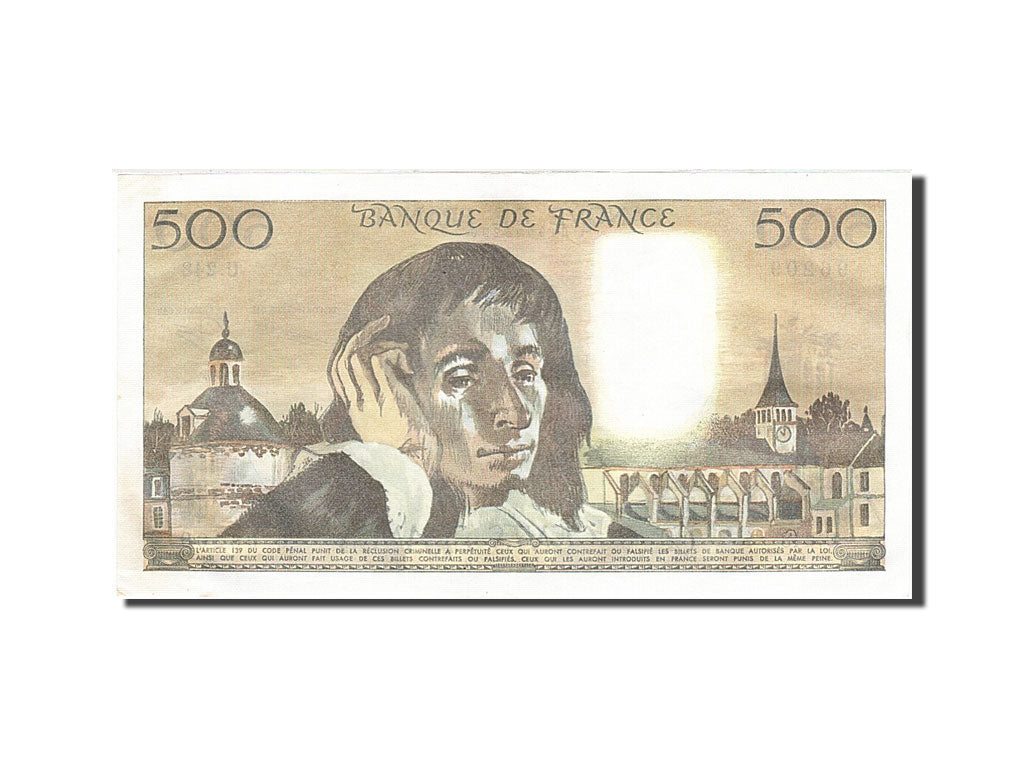 France, 500 Francs, 1968, KM:156f, 1987-01-08, AU(55-58), Fayette:71.35
