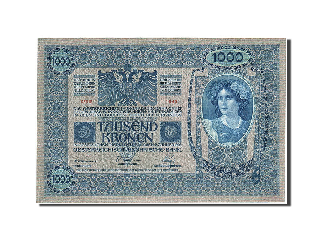 Banknote, Austria, 1000 Kronen, 1919, Undated (1919), KM:59, UNC(63)