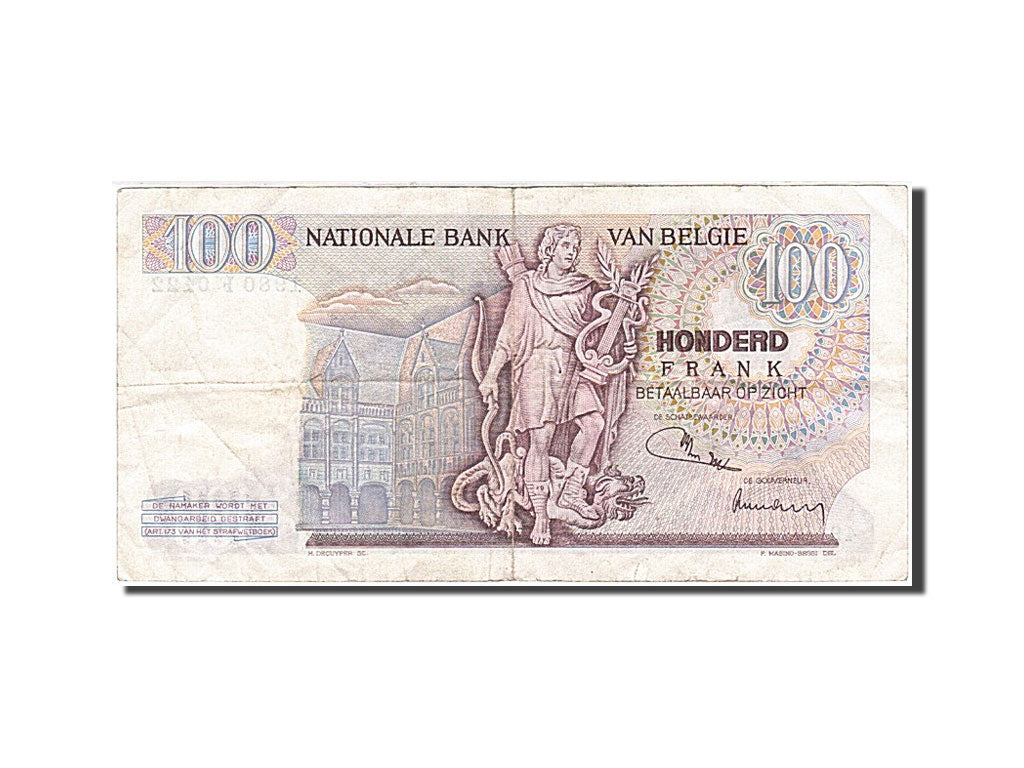 Banknote, Belgium, 100 Francs, 1961-1971, 1972-07-27, KM:134b, VF(20-25)