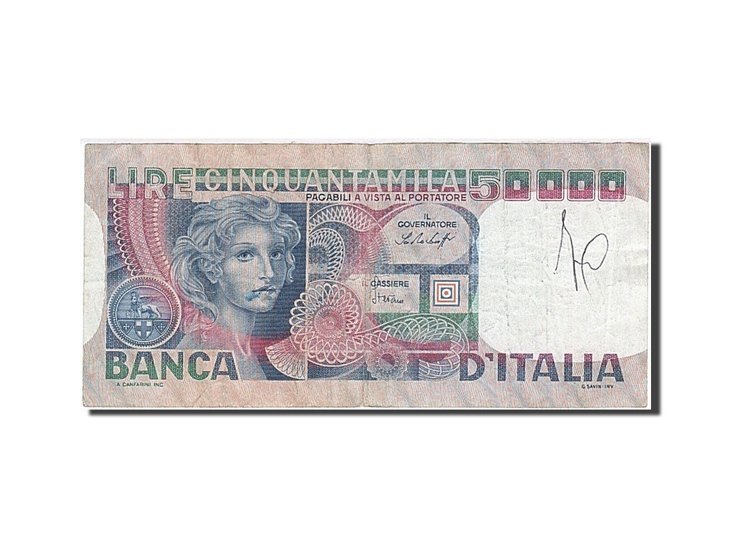 Italie, 50,000 Lire, 1976-1979, KM:107a, 1977-06-20, TTB