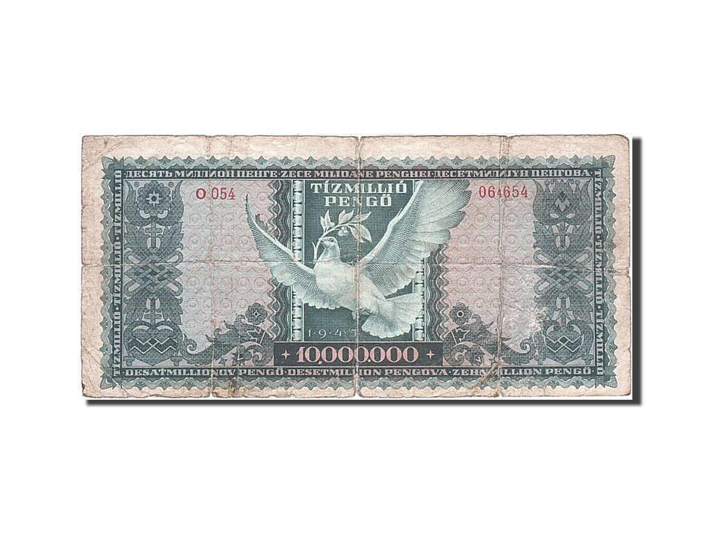 Banknote, Hungary, 10,000,000 Pengö, 1945-1946, 1945-11-16, KM:123, VG(8-10)