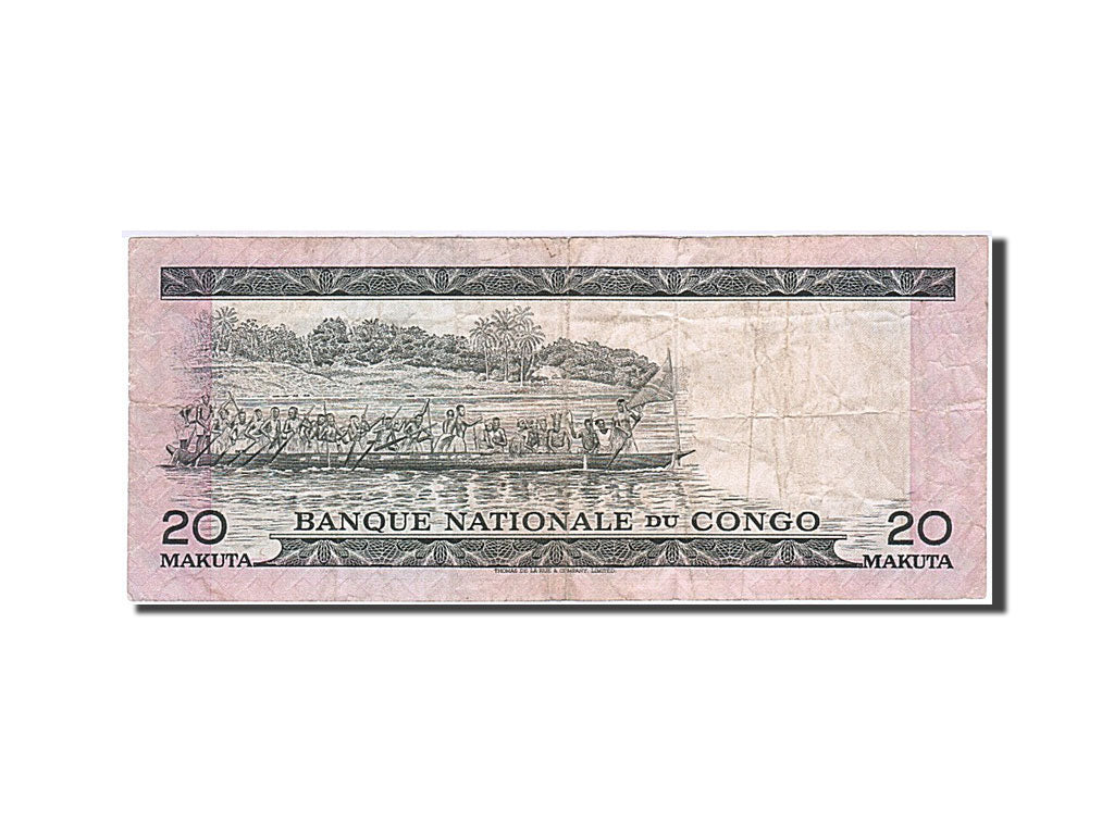 Congo Democratic Republic, 20 Makuta, 1967, KM:10b, 1970-10-01, VF(20-25)
