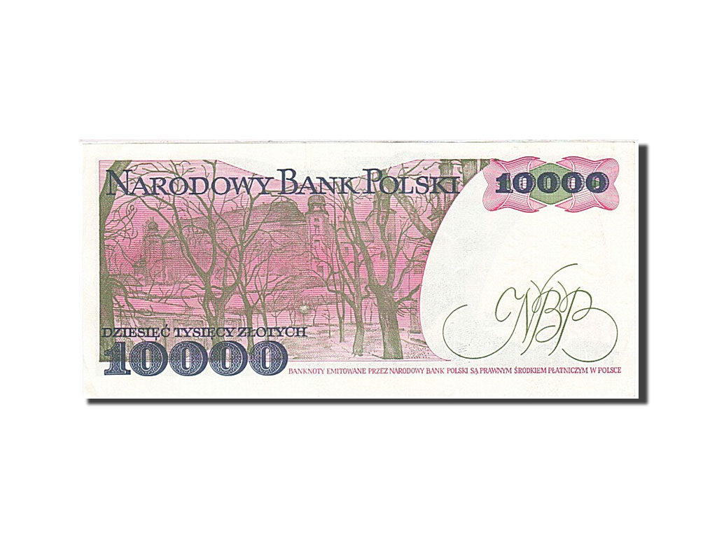 Poland, 10,000 Zlotych, 1987-1990, KM:151b, 1988-12-01, AU(55-58)