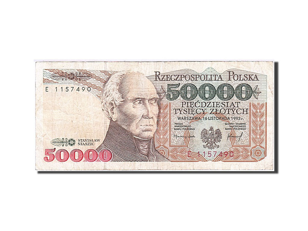 Poland, 50,000 Zlotych, 1993, KM:159a, 1993-11-16, EF(40-45)